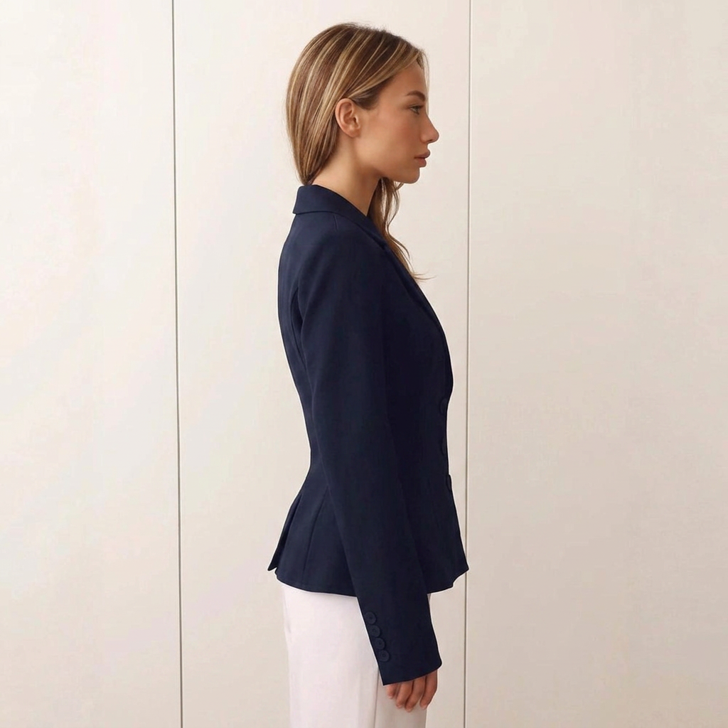Blazer entallada azul marino - vista lateral