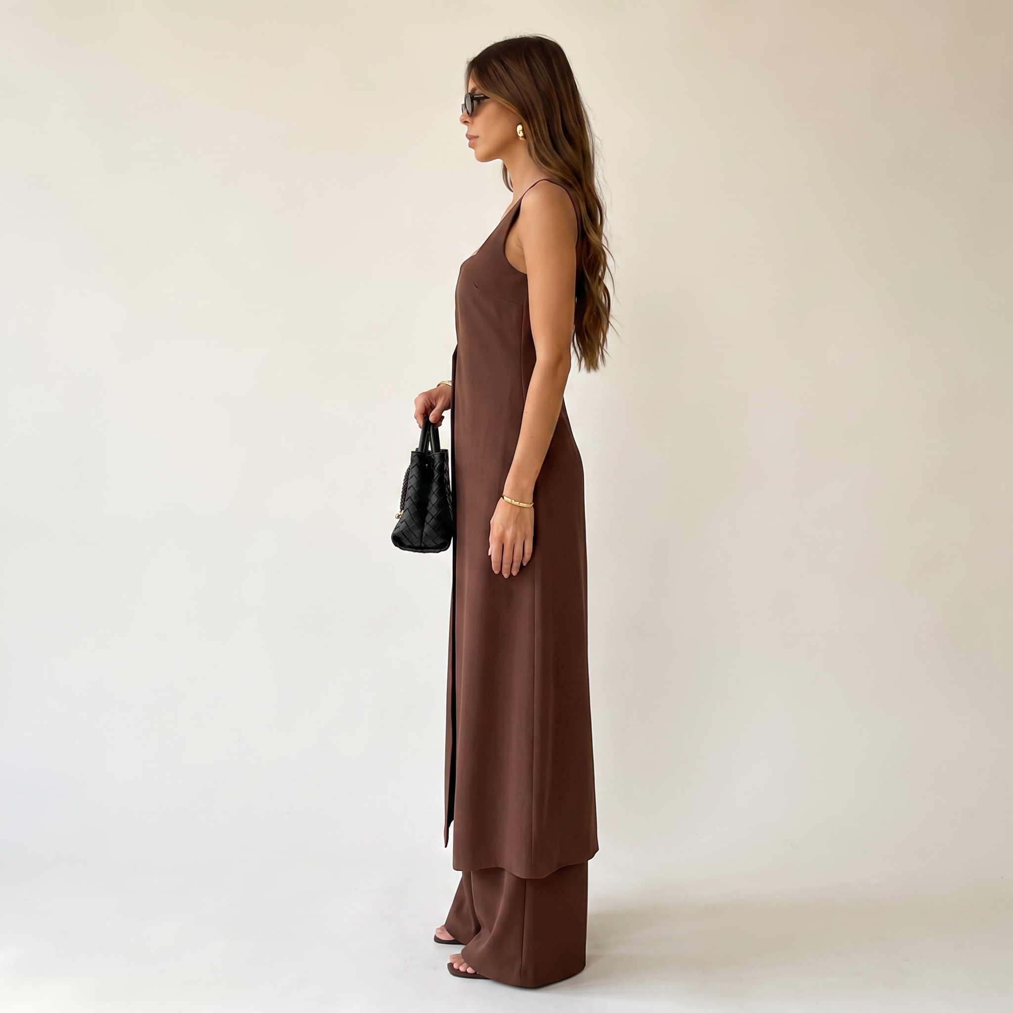 Conjunto Túnica Marrón - lateral